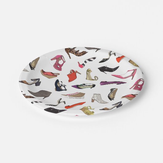 Assiettes En Carton Chaussure tendance Plaques en papier (Angle)