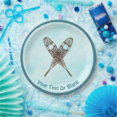 Assiettes En Carton Chaussures À Neige Sur Neige (Fête)