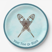 Assiettes En Carton Chaussures À Neige Sur Neige (Devant)