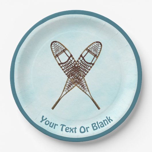 Assiettes En Carton Chaussures À Neige Sur Neige (Devant)