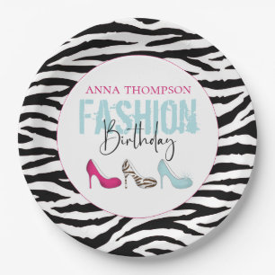 Assiettes En Carton Chaussures à talons hauts pour fille d'anniversair