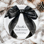 Assiettes En Carton Chaussures attachant noeud noir Fête des mariées a<br><div class="desc">#zazzlemade</div>