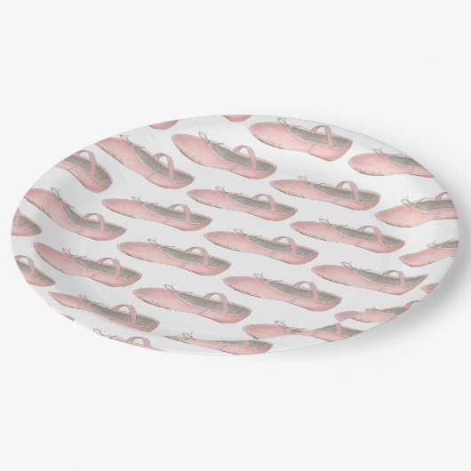 Assiettes En Carton Chaussures de Ballet Rose Chaussures Chaussons Bal (Angle)
