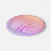 Assiettes En Carton Chaussures de ballet sur le dégradé rose de Pointe (Angle)