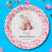 Assiettes En Carton Chaussures de cowboy et robe de mariée : Baby Show