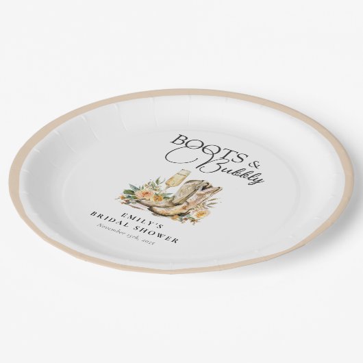 Assiettes En Carton Chaussures et Bulles Enterrement de Vie de Jeune F (Angle)