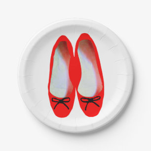 Assiettes En Carton Chaussures rouges