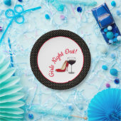 Assiettes En Carton Chaussures Rouges Et Vin Rouge (Fête)