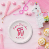 Assiettes En Carton Chaussures Toe Rose Ballet Ballerina Danse Anniver (Fête)