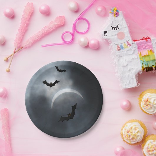 Assiettes En Carton Chauve-Chauve-Halloween éffrayante À Eclipse (Fête)