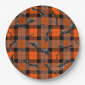 Assiettes En Carton Chauve-Halloween sur Plaid (Devant)