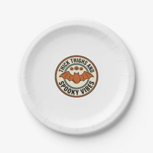 Assiettes En Carton Chauve-souris d'Halloween Cuisses Épaisses Vibes S
