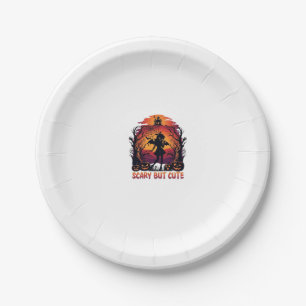 Assiettes En Carton Chauve-souris fille citrouilles Halloween mignonne