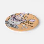 Assiettes En Carton Chauve-souris Halloween avec Araignées et Stars Pa (Angle)
