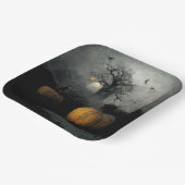 Assiettes En Carton Chauves-souris et citrouilles (Angulaire)