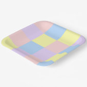 Assiettes En Carton Checkers Pastel Spring (Angulaire)