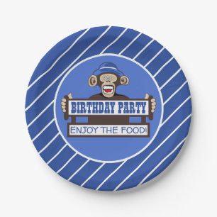 Assiettes En Carton Cheeky Singe Anniversaire Plaque Papier