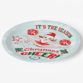 Assiettes En Carton Cheerleaders Noël Cheer (Angle)