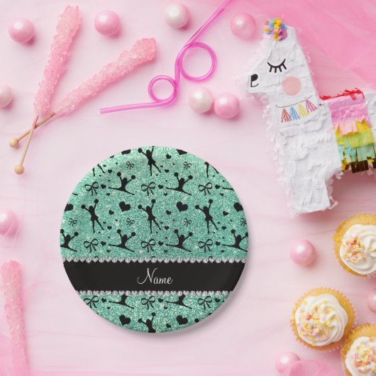 Assiettes En Carton Cheerleading nommé fait sur commande de parties (Fête)