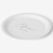 Assiettes En Carton Cheers to Love – Dusty Blue Wedding (Angle)