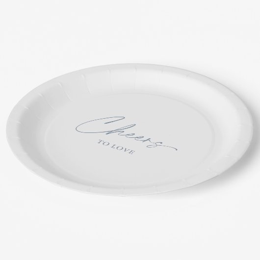 Assiettes En Carton Cheers to Love – Dusty Blue Wedding (Angle)