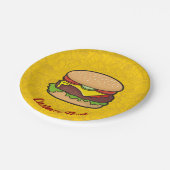 Assiettes En Carton Cheeseburger (Angle)