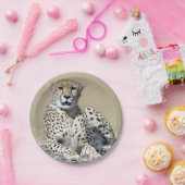 Assiettes En Carton Cheetah (Fête)