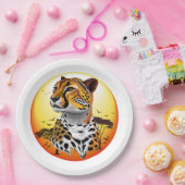 Assiettes En Carton Cheetah African Feline Wild Animal (Fête)