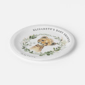 Assiettes En Carton Cheetah, bébé léopard de la jungle Douche verte (Angle)