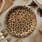 Assiettes En Carton Cheetah Spots Motif Gold Black ID1155