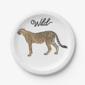 Assiettes En Carton Cheetah Wild Custom (Devant)