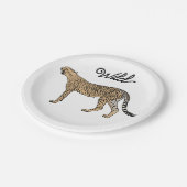 Assiettes En Carton Cheetah Wild Custom (Angle)