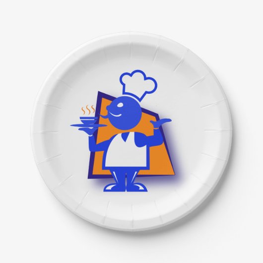 Assiettes En Carton Chef (Devant)