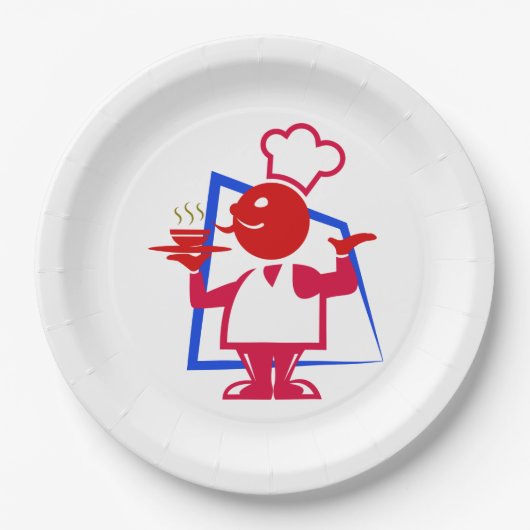 Assiettes En Carton Chef (Devant)