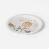 Assiettes En Carton Chef Au Travail (Angle)