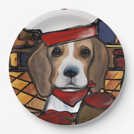 ASSIETTES EN CARTON CHEF BEAGLE (Devant)