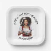 Assiettes En Carton Chef Mme Clause - Plaques (Recto)