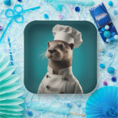 Assiettes En Carton Chef Otter (Fête)