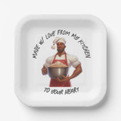 Assiettes En Carton Chef Père Noël - Plaques (Recto)