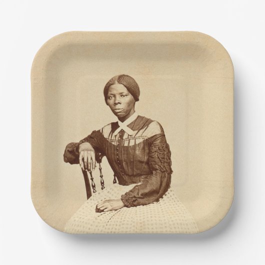 Assiettes En Carton Chemin de fer abolitionniste Harriet Tubman (Recto)