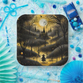 Assiettes En Carton Chemin d'Halloween effrayant (Fête)