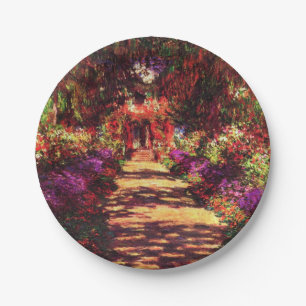 Assiettes En Carton Chemin du jardin par Claude Monet