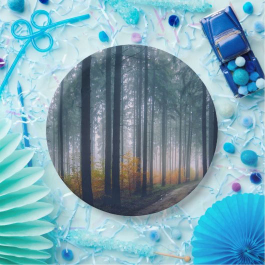 Assiettes En Carton Chemin forestier Majestic (Fête)