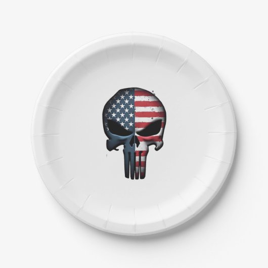 Assiettes En Carton Chemise 4 juillet pour femmes hommes drapeau améri (Devant)