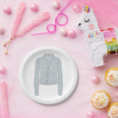 Assiettes En Carton Chemise bleu clair (Fête)