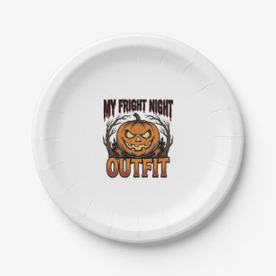Assiettes En Carton Chemise de déguisement Halloween Tenue Citrouille