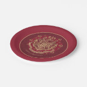 Assiettes En Carton Chemise de fer rouge HOGWARTS™ Crest (Angle)
