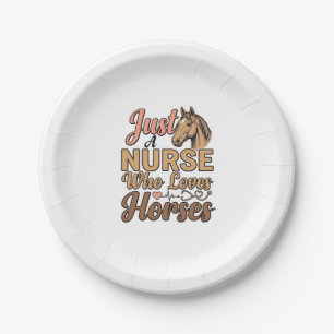 Assiettes En Carton Chemise de gravure vintage d'infirmière qui aime l
