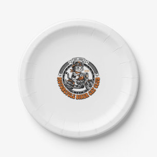 Assiettes En Carton Chemise de l'amant de chat de motard de moto - Mot