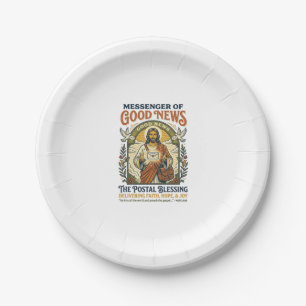 Assiettes En Carton Chemise de livraison de facteur Jésus Foi basée su